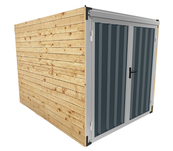 Container 3,17 m beklædt med træ