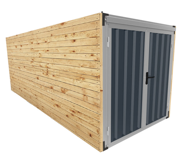 Container 5,17 m beklædt med træ