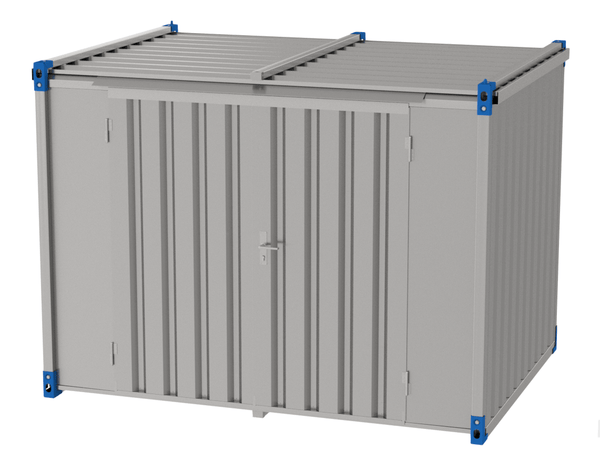 Container 3m OSB-bund - med port i siden